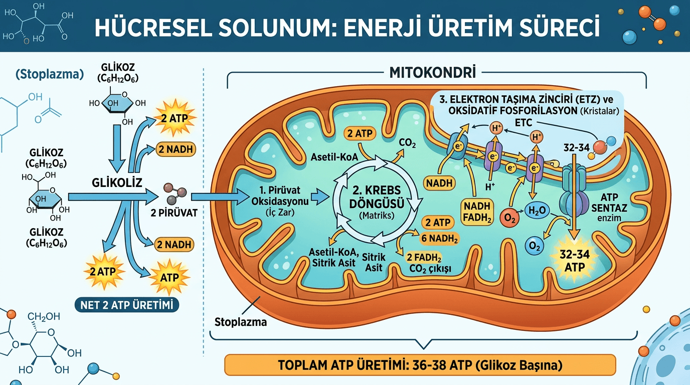 Hücrenin Enerji Santrali: Hücresel Solunumu Bilimsel Modellerle Keşfedin
