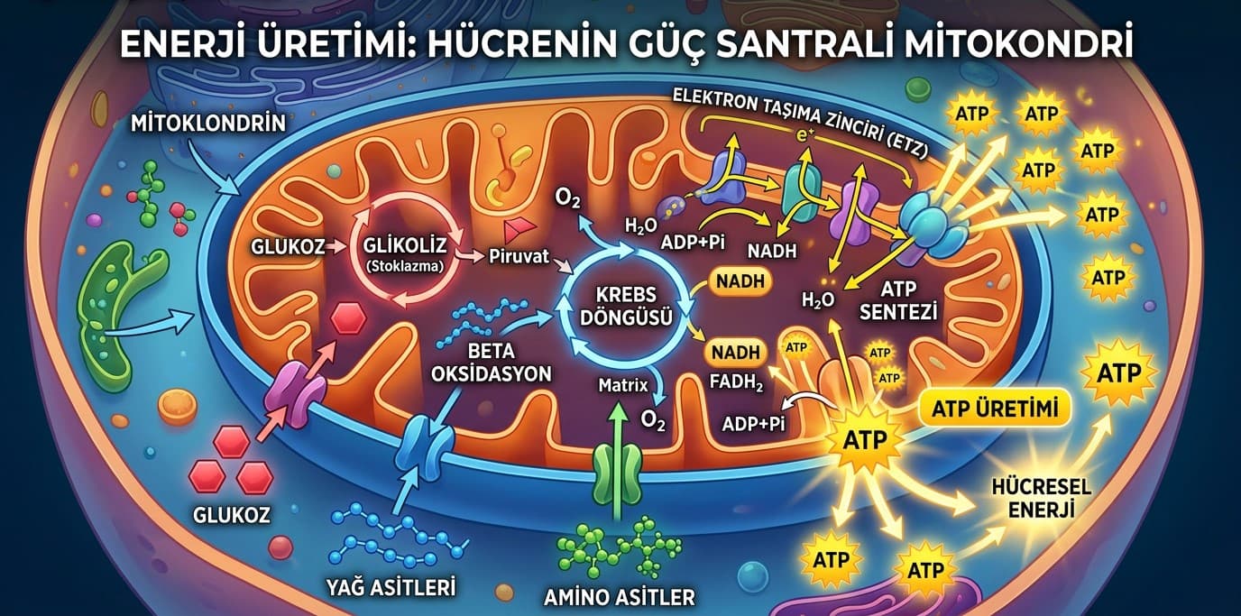 Hücresel Enerji Fabrikası: Besinlerin ATP'ye Dönüşüm Yolculuğu