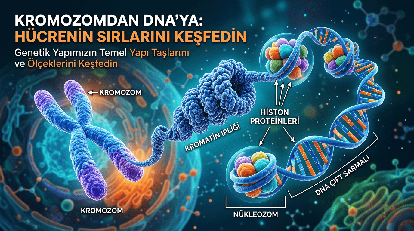 2 Metrelik Mucize: Hücredeki Genetik Materyalin Muazzam Organizasyonu