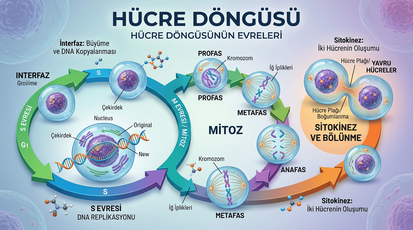 Yaşamın Mimari Planı: Hücre Döngüsü ve Bölünmenin Hikayesi