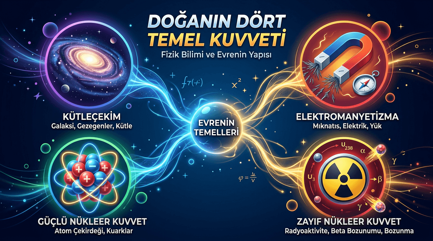 Evrenin Görünmez Bağları: Doğadaki Dört Temel Kuvveti Keşfedin