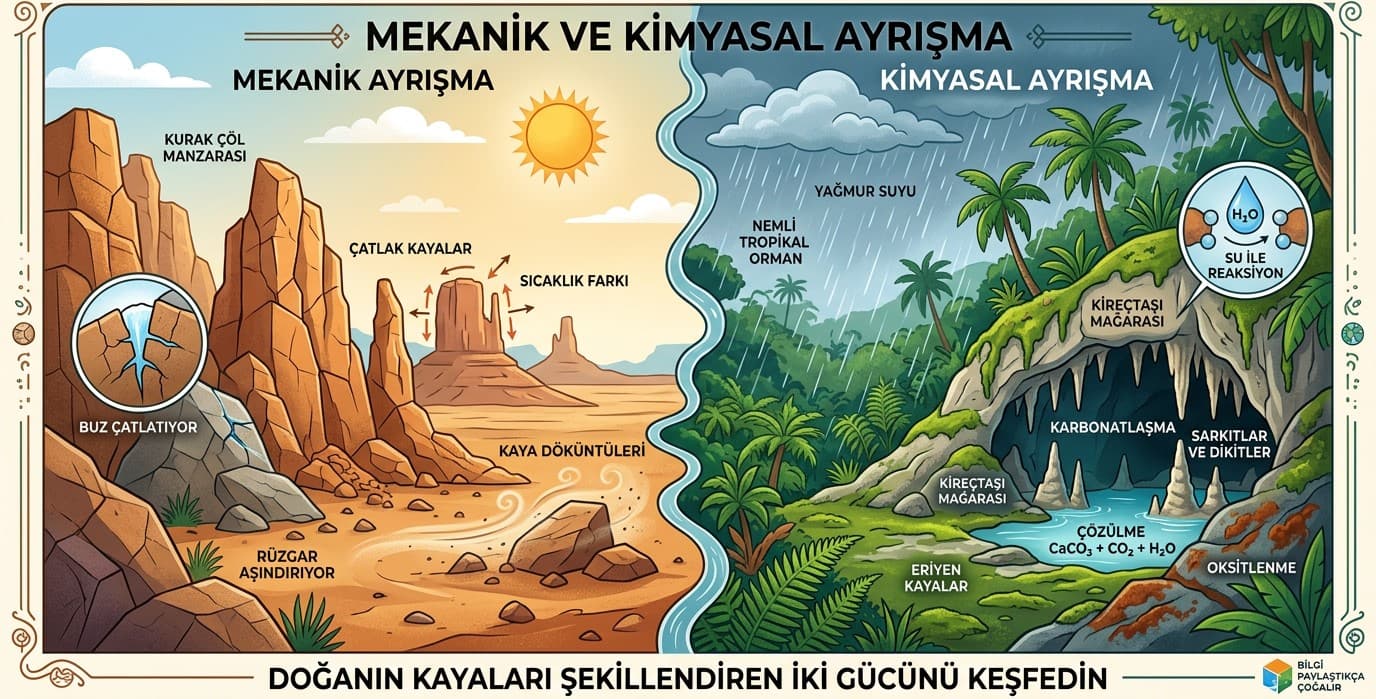 Doğanın Heykeltıraşları: İklim ve Kayaçların Yeryüzü Şekillenmesindeki Rolü