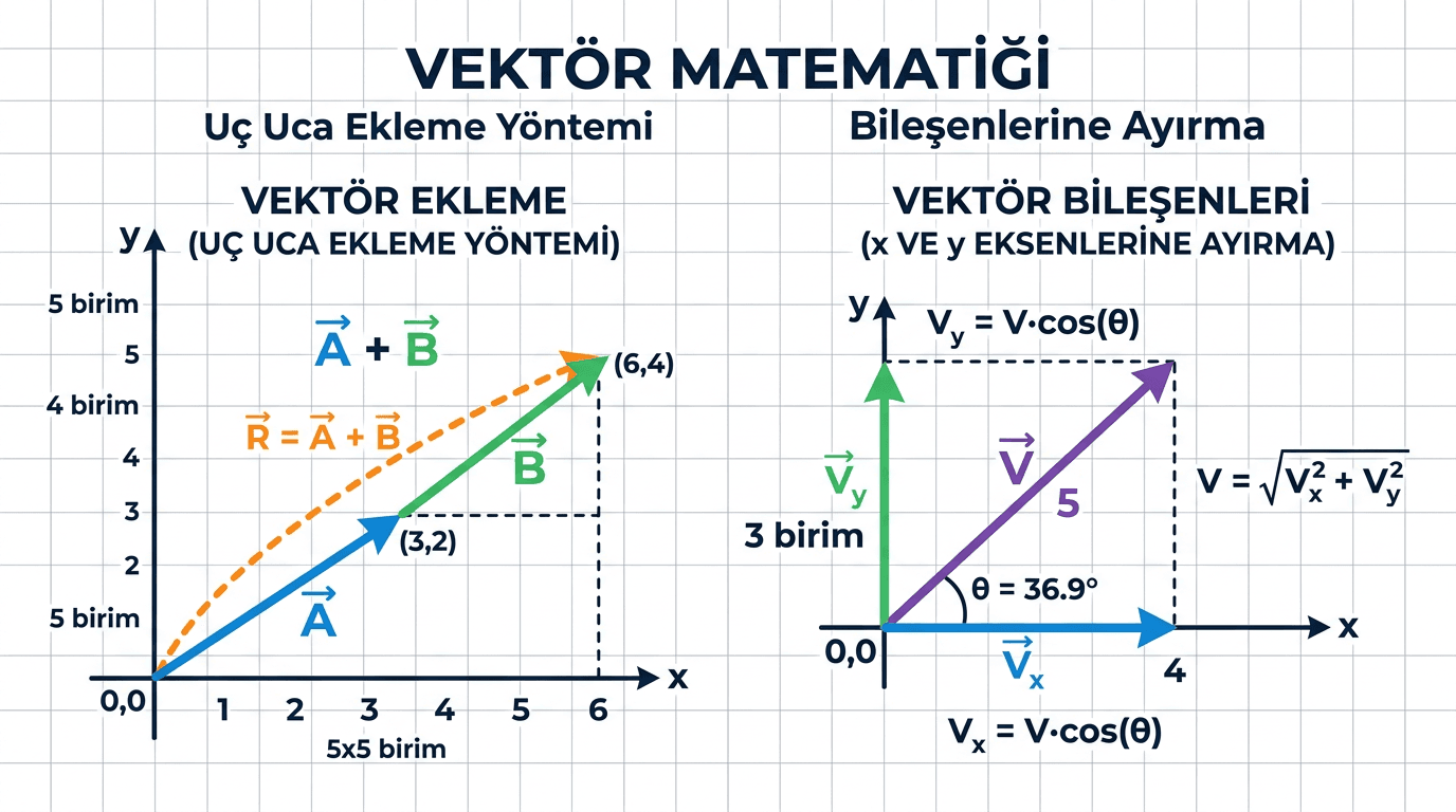 Vektörleri Birleştirmek ve Ayırmak: Adım Adım Fiziksel Yaklaşımlar