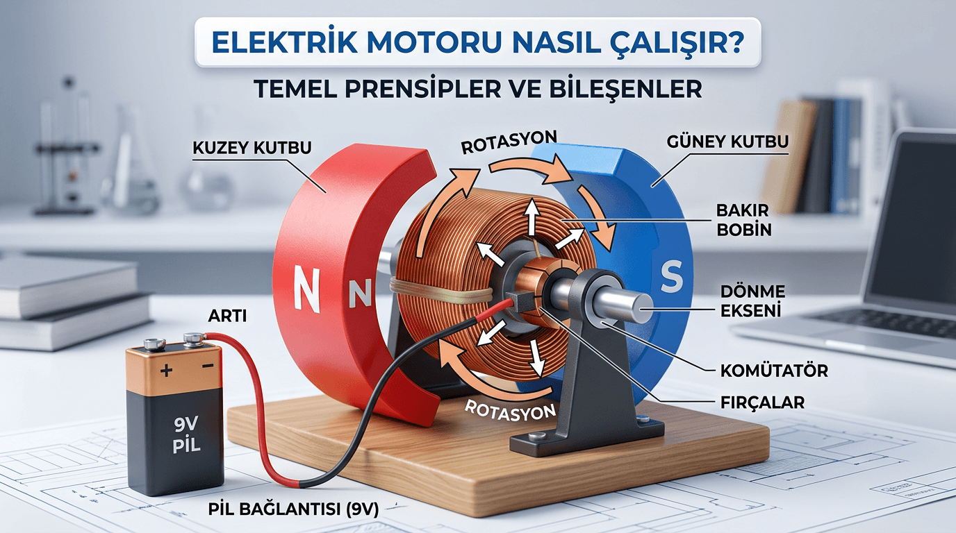 Elektrik Motorunun Çalışma Prensibi 