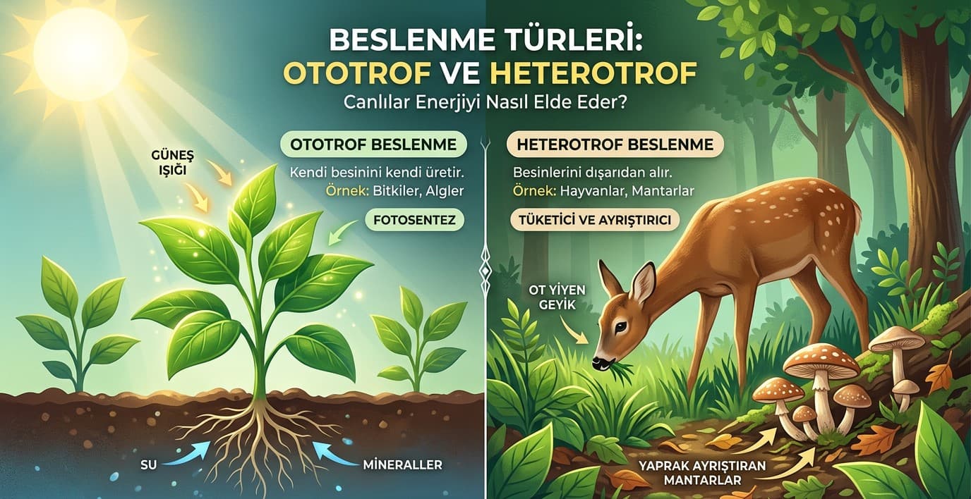 Beslenme Nedir? Ototrof ve Heterotrof Canlılar