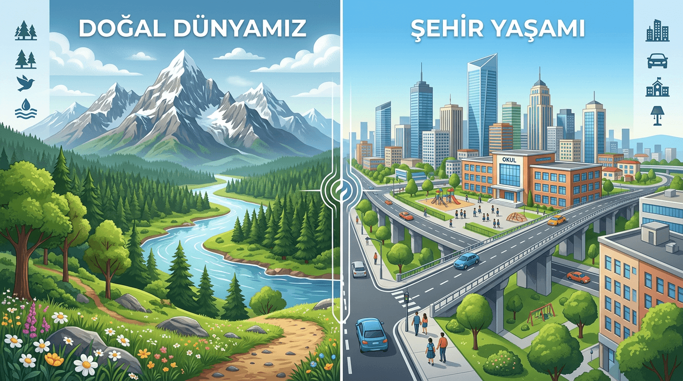 Etrafımızdaki Dünya: Doğal ve Beşerî Unsurları Keşfediyoruz!