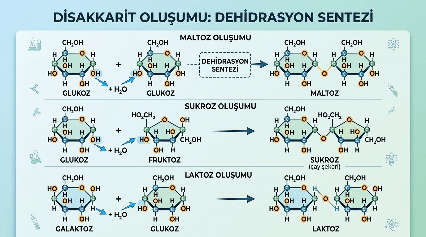 Disakkarit Nedir? (Maltoz, Laktoz, Sükroz)
