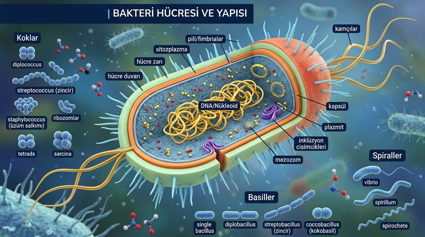 Bakteri Nedir? (Yapısı, Çeşitleri)
