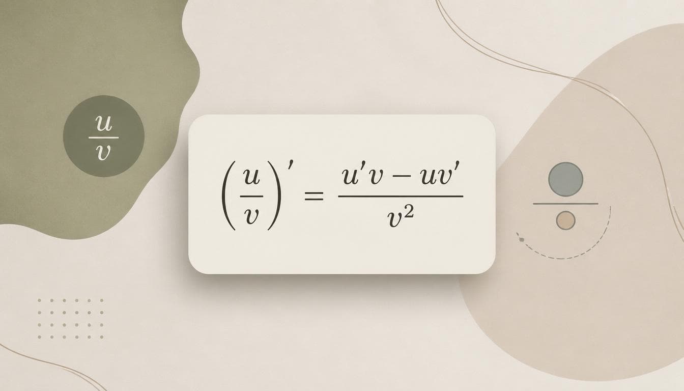 What is the quotient rule for derivatives?