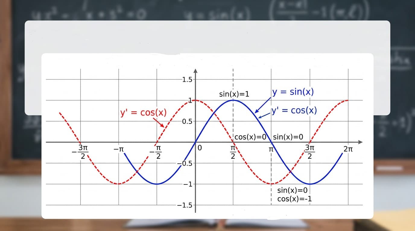 What are the derivatives of trigonometric functions?