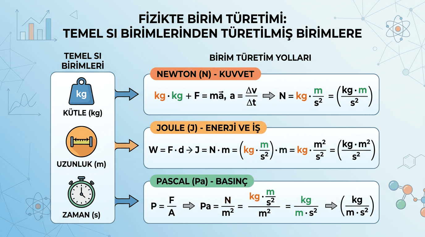 Türetilmiş Büyüklük Nedir? (Tanımı, Örnekler)