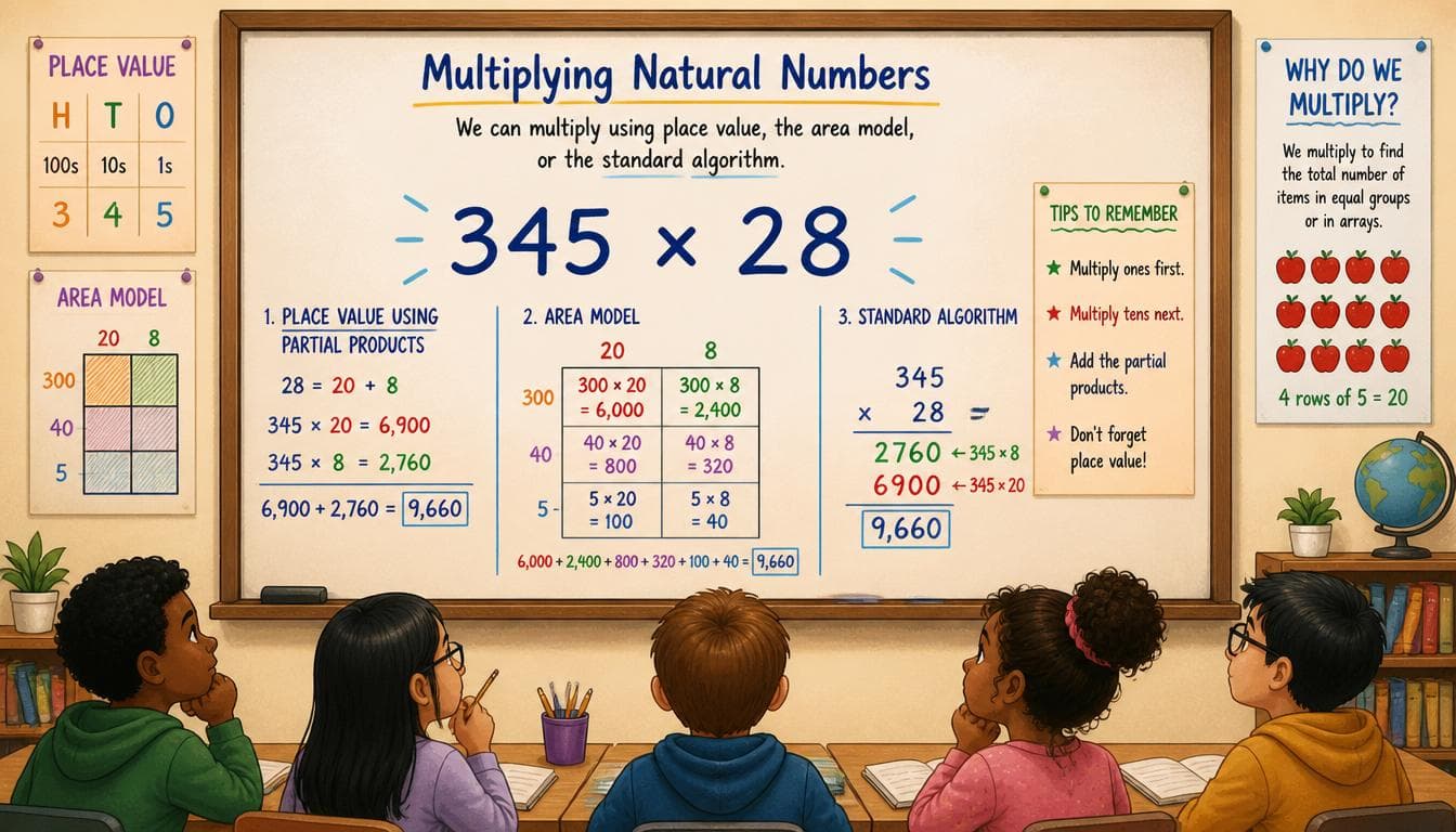 What Is the Method for Multiplying Natural Numbers?