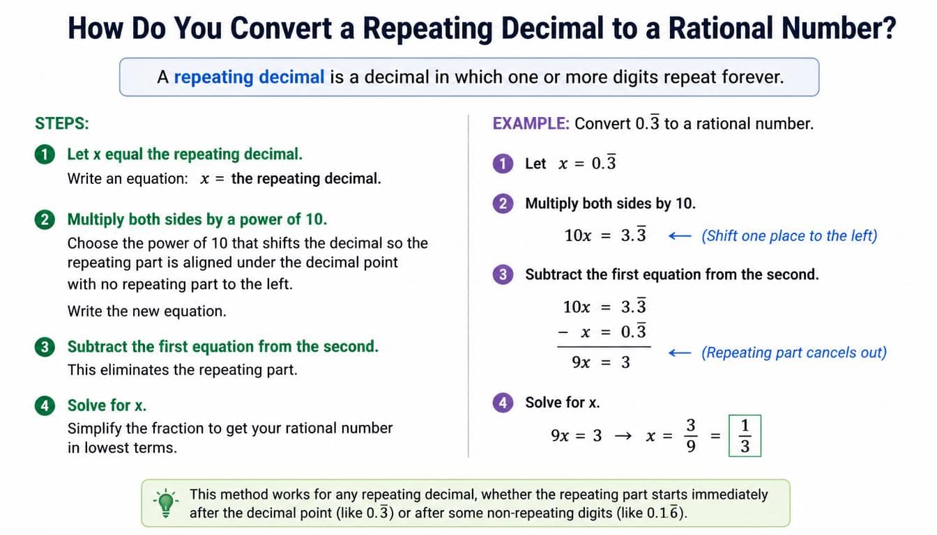 How Do You Convert a Repeating Decimal to a Rational Number?