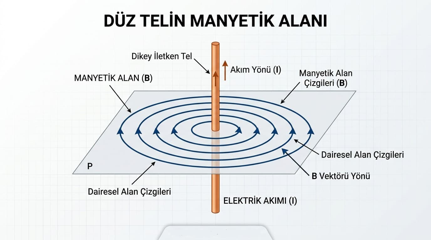 Düz Telin Manyetik Alanı Nedir?
