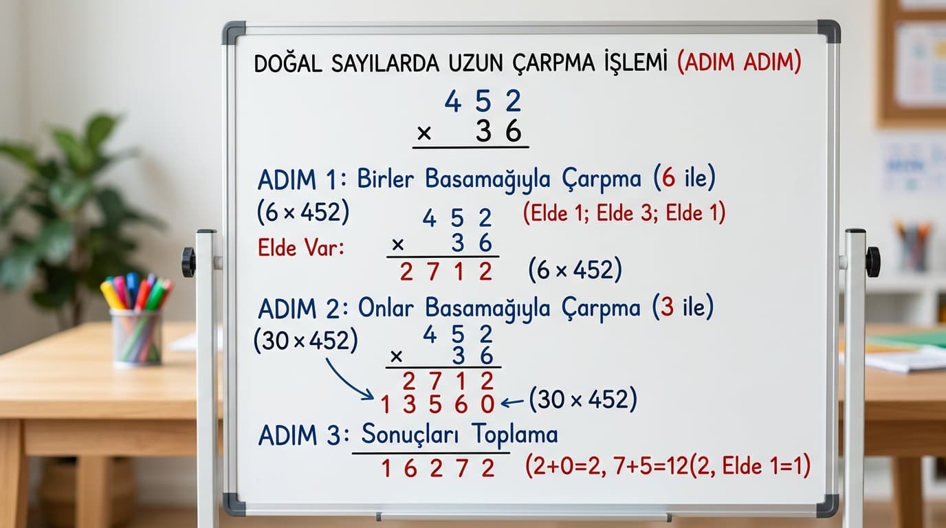 Doğal Sayılarda Çarpma İşlemi Nasıl Yapılır?
