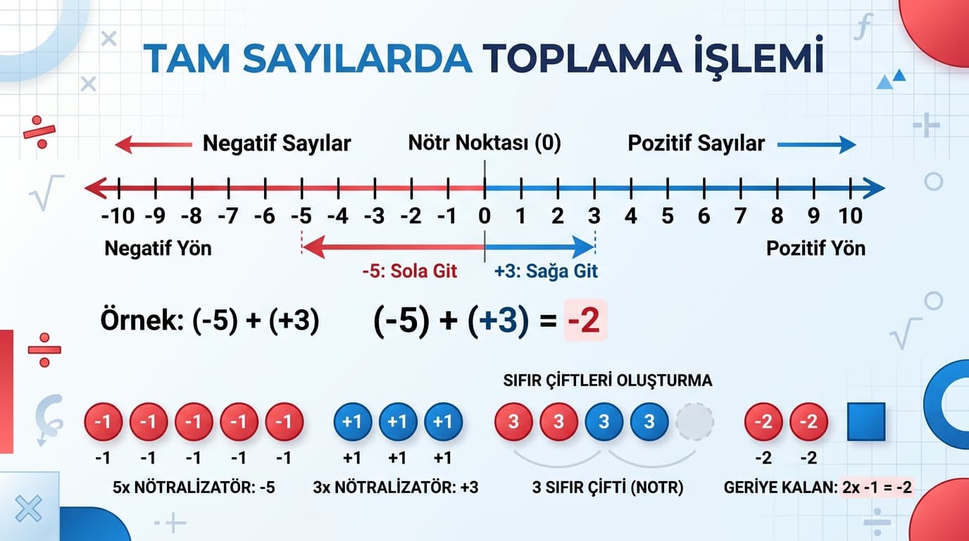 Tam Sayılarda Toplama İşlemi Nasıl Yapılır?