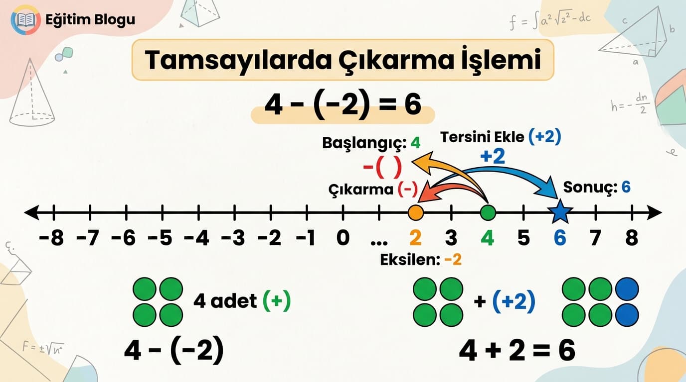 Tam Sayılarda Çıkarma İşlemi Nasıl Yapılır?