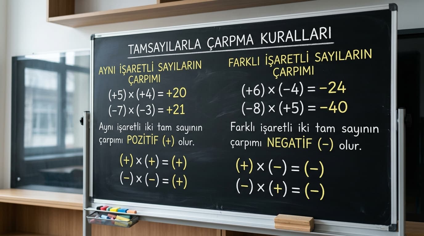 Tam Sayılarda Çarpma İşlemi Nasıl Yapılır?