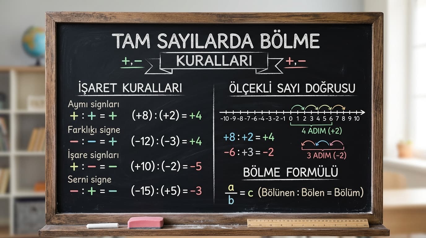 Tam Sayılarda Bölme İşlemi Nasıl Yapılır?