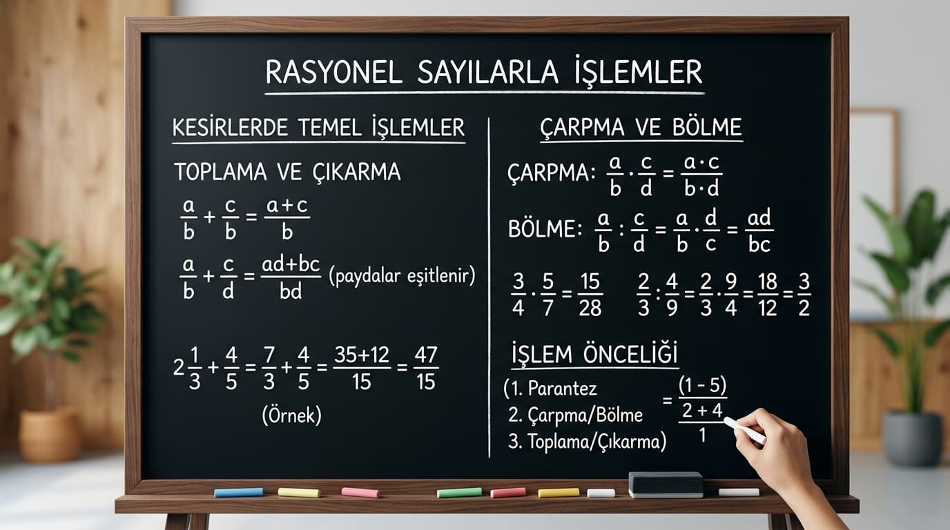 Rasyonel Sayılarda Dört İşlem Nasıl Yapılır?