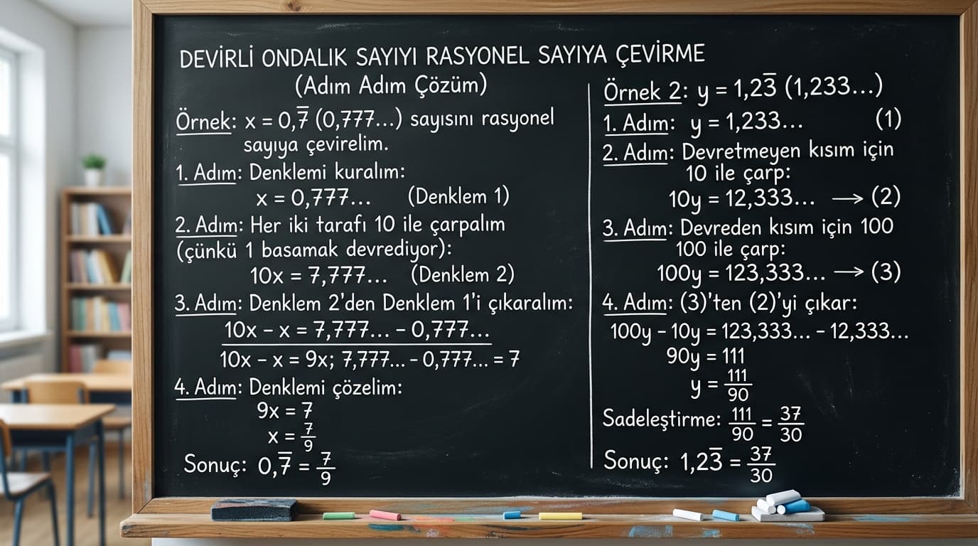 Devirli Ondalık Sayıyı Rasyonel Sayıya Çevirme Nasıl Yapılır?