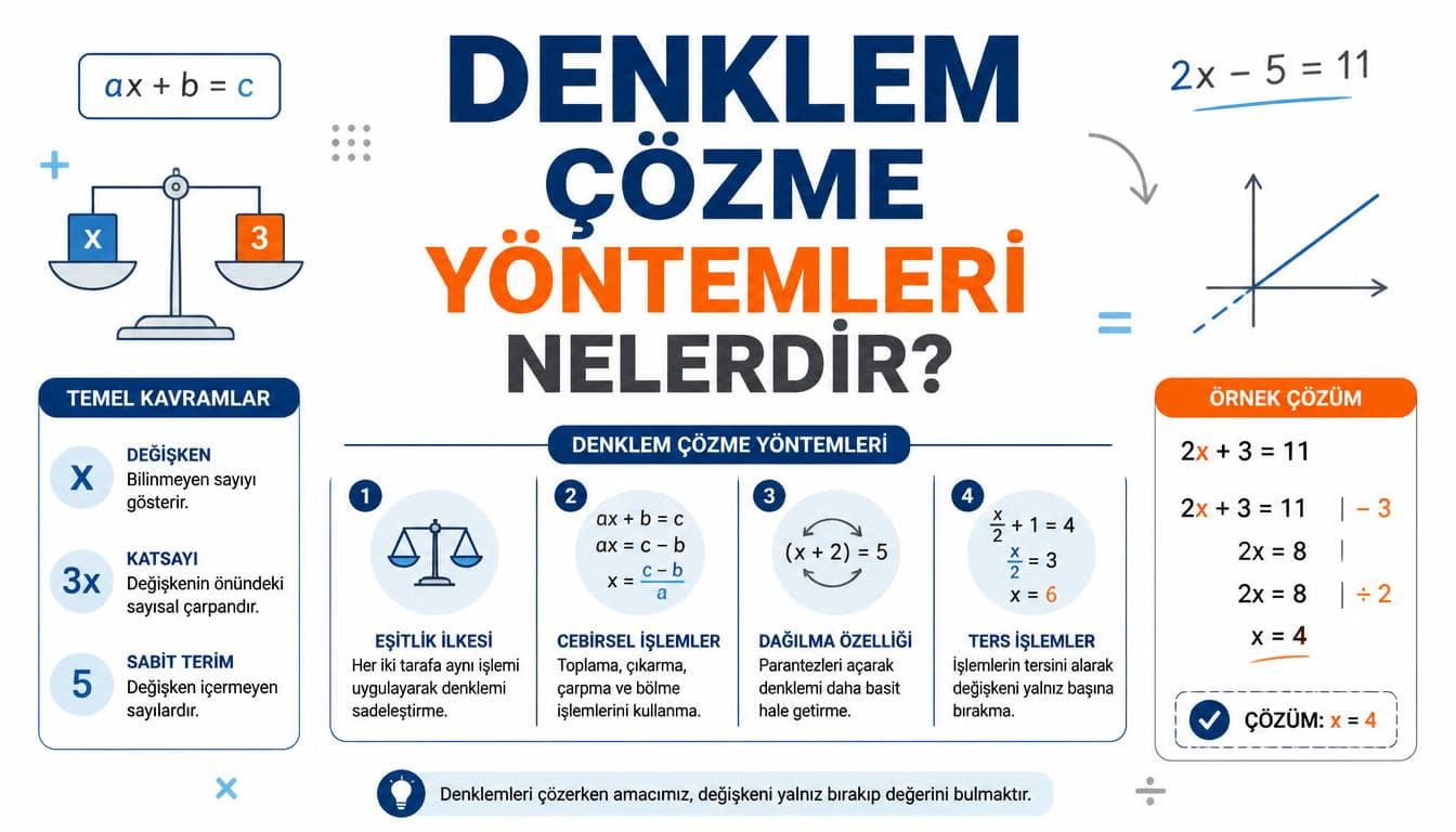 Denklem Çözme Yöntemleri Nelerdir?