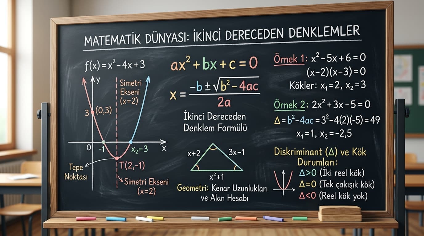 İkinci Dereceden Denklemler Nasıl Çözülür? (Çarpanlara Ayırma, Formül, Tam Kareye Tamamlama)