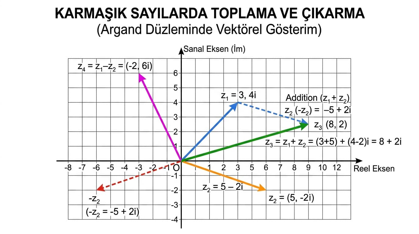 Karmaşık Sayılarda Toplama ve Çıkarma Nasıl Yapılır?