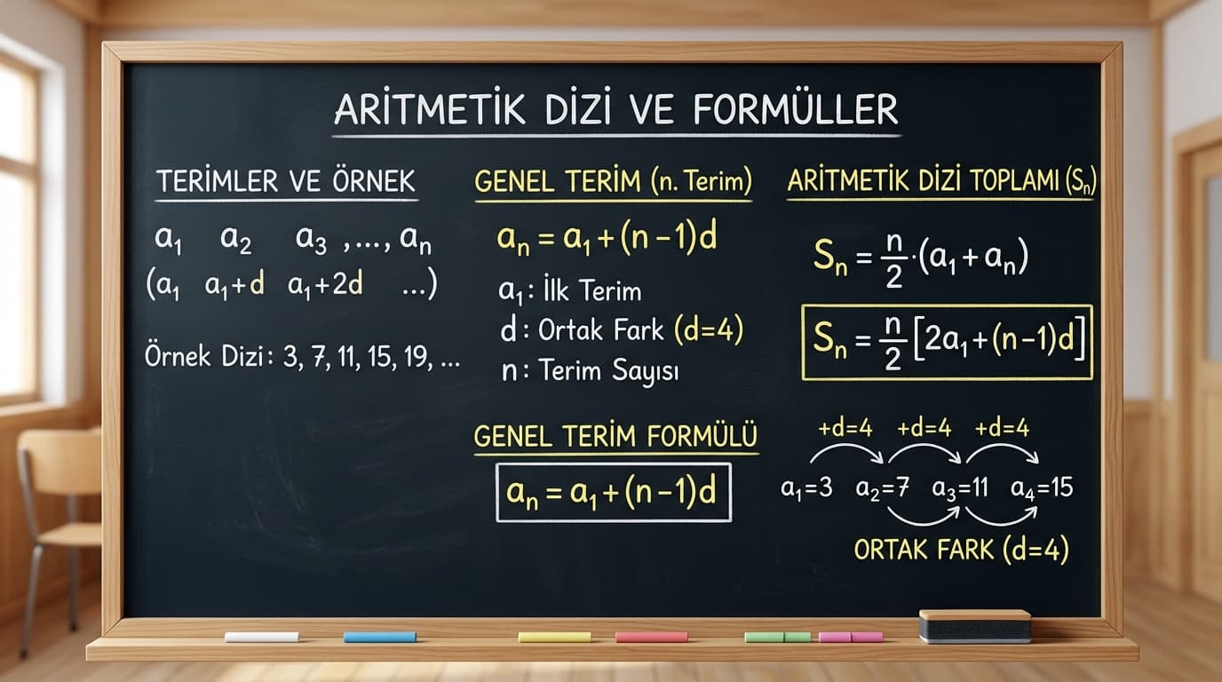Aritmetik Dizi Nedir? (Genel Terim, Toplam Formülü)