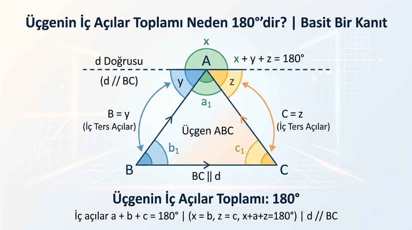 Üçgende İç Açılar Toplamı Kaçtır?