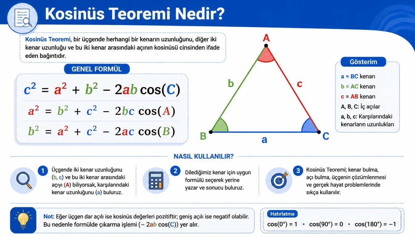 Kosinüs Teoremi Nedir?