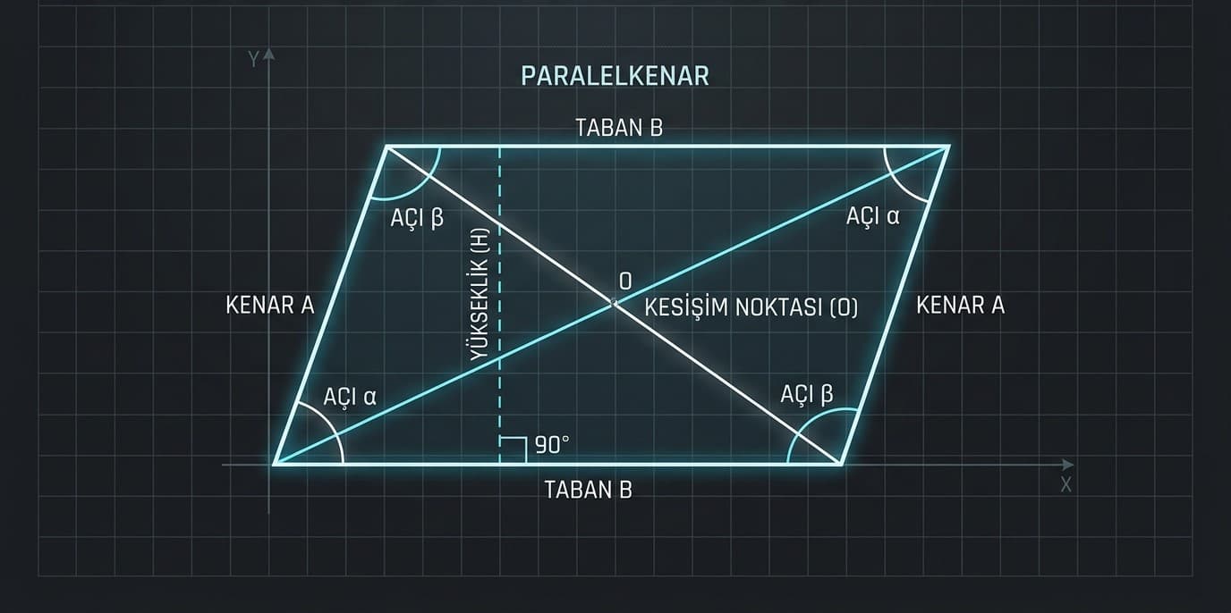 Paralelkenar Nedir? (Özellikleri, Alan, Çevre)