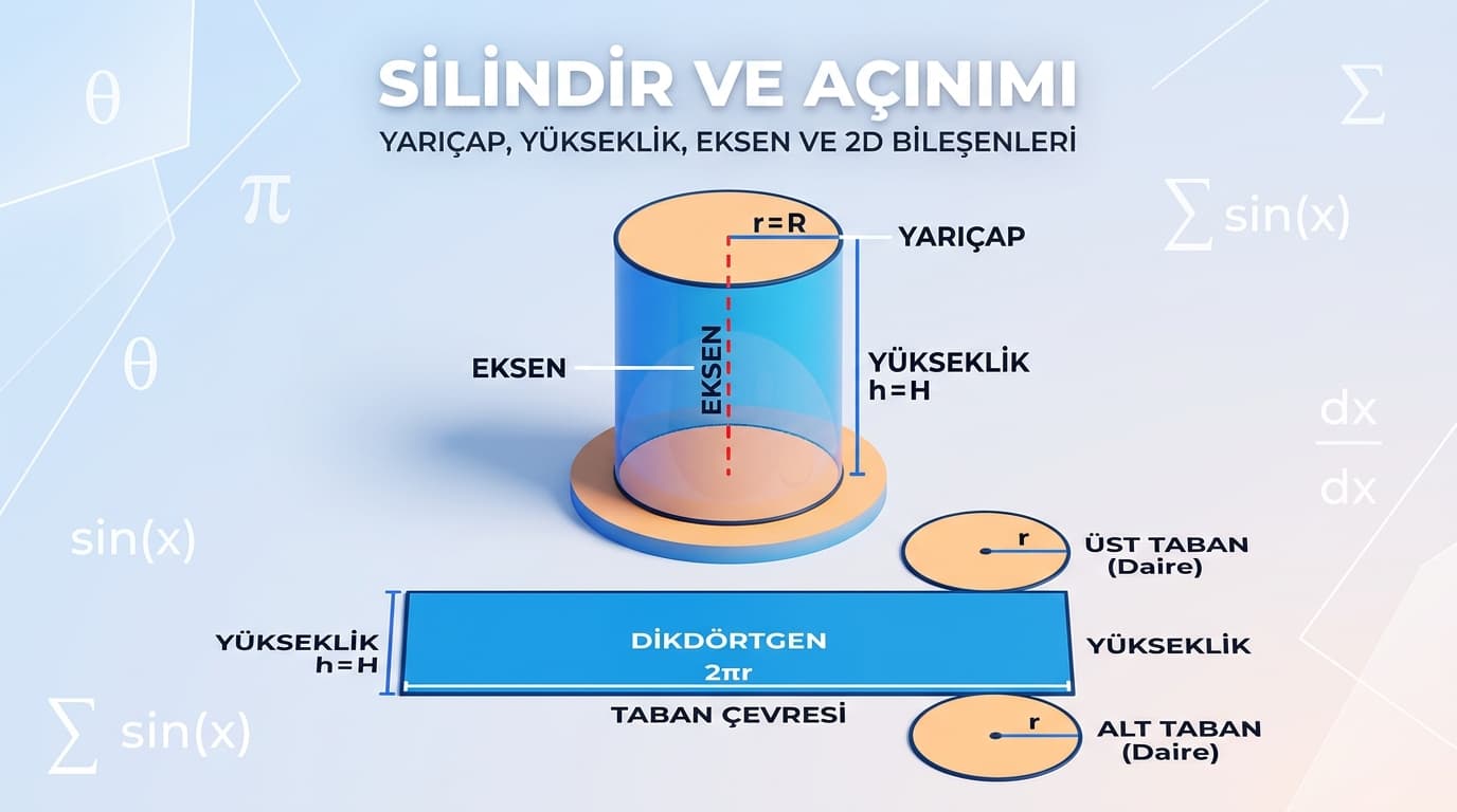 Silindir Nedir? (Alan, Hacim)