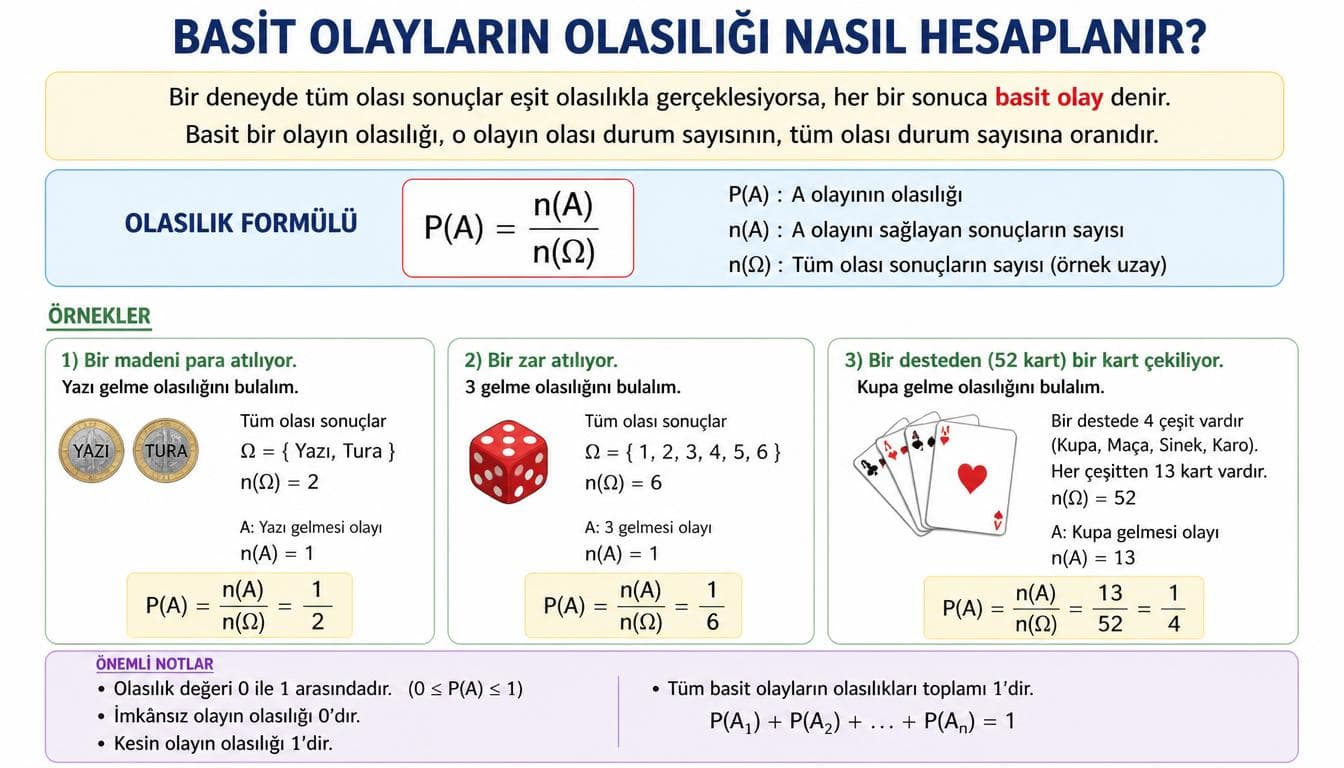 Basit Olayların Olasılığı Nasıl Hesaplanır?