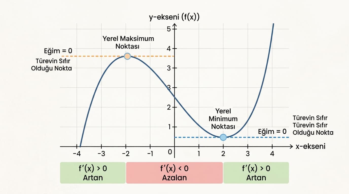 Ekstremum Noktaları Nedir? (Yerel Maksimum, Yerel Minimum)