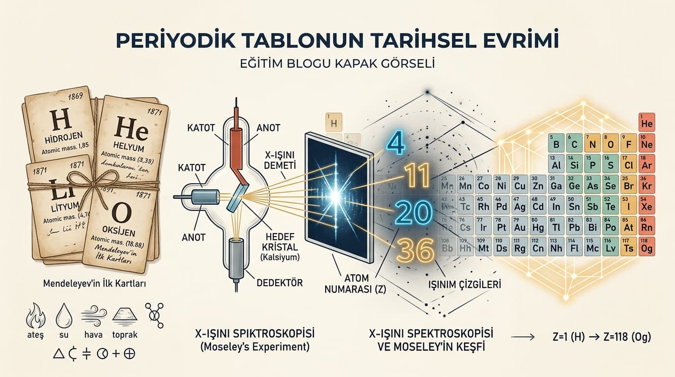 Periyodik Sistemin Tarihsel Gelişimi Nedir? (Mendeleyev, Moseley)