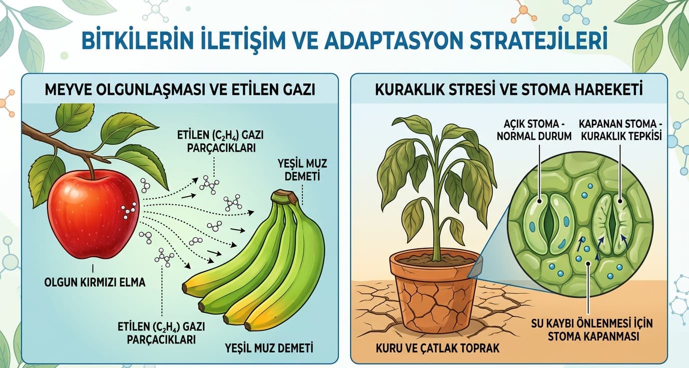 Bitkilerin Sessiz İletişimi: Etilen ve Absisik Asit ile Hayatta Kalma Rehberi