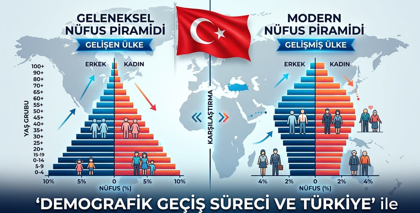 Nüfus Piramitleri ve Demografik Dönüşüm: Türkiye ve Dünya Örnekleri