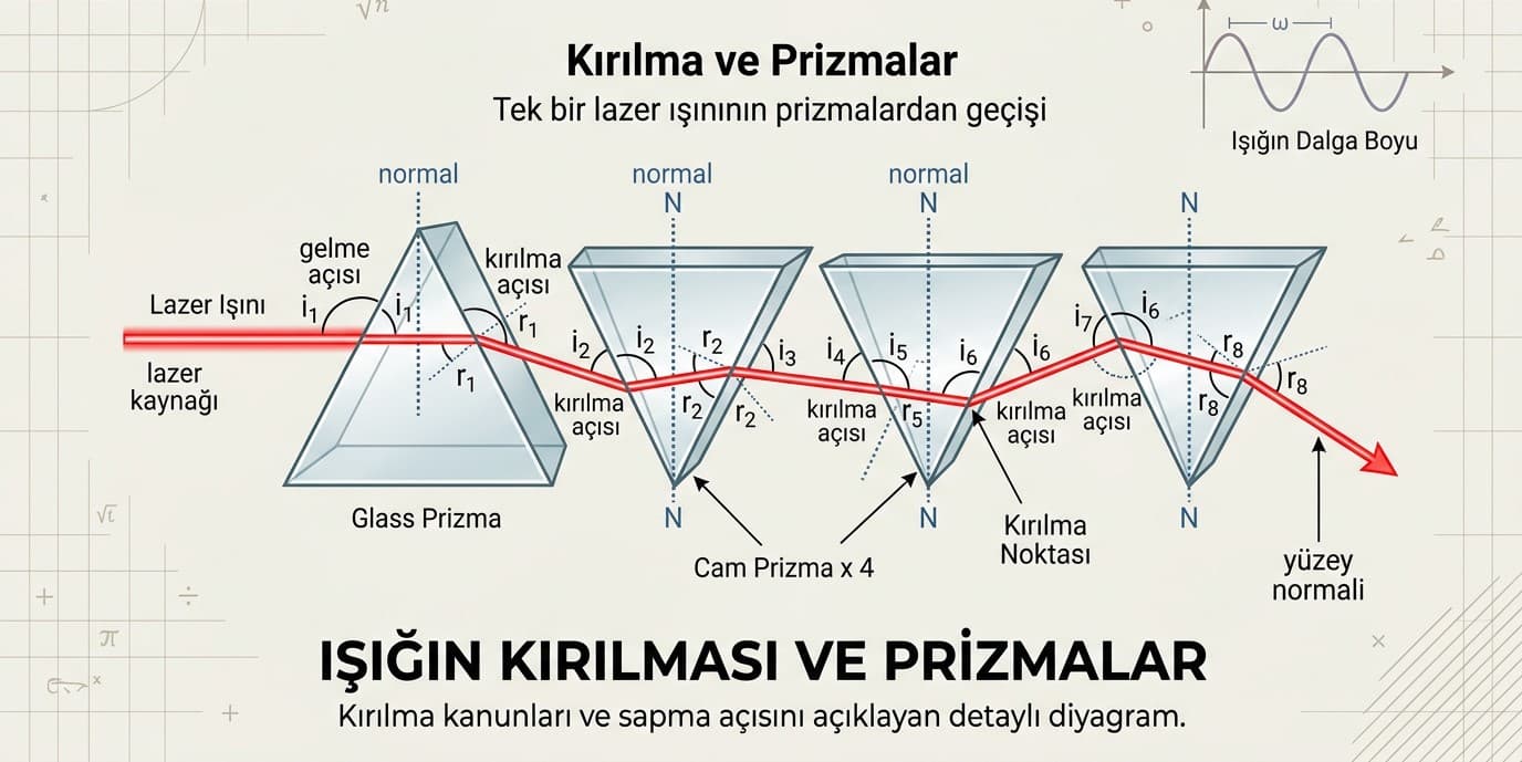 Işığın Prizmalardaki Yolculuğu: Kırılma Yasaları ve Birleşik Sistemler