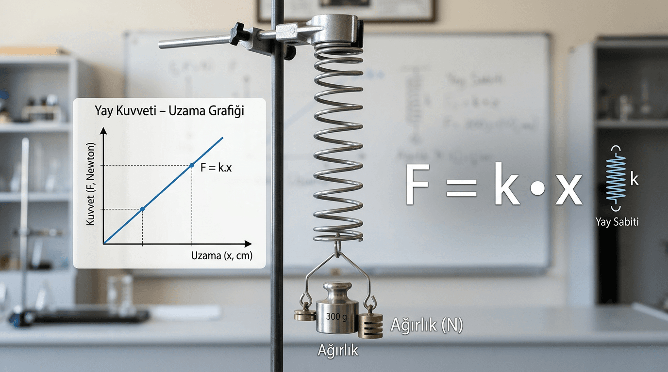 Yay Sabiti ve Hooke Yasası: Veriden Modele Tümevarımsal Bir Yolculuk