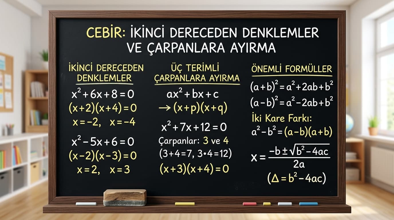 Üç Terimli İfadeleri Çarpanlara Ayırma Nasıl Yapılır?