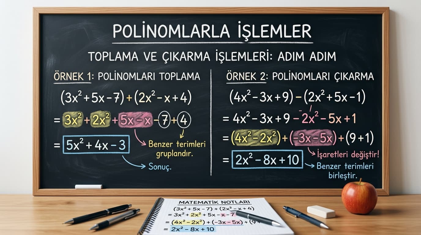 Polinomlarda Toplama ve Çıkarma Nasıl Yapılır?